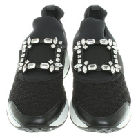 Roger Vivier Running Strass Buckle Stretch Sneakers