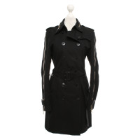 Burberry Prorsum Trench-coat noir avec fermetures à glissière