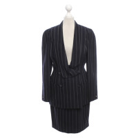 Mugler Suit Wol in Blauw