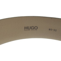 Hugo Boss Cintura in pelle grigia
