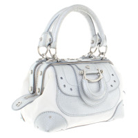 Aigner Handbag in silver and white colors