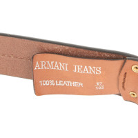 Armani Jeans Ceinture en Cuir en Marron
