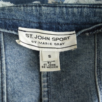 St. John Jacke/Mantel aus Baumwolle in Blau