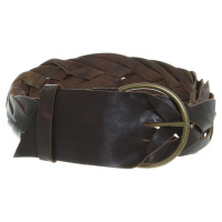 Sonia Rykiel Woven leather belt dark brown