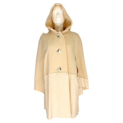 Issey Miyake Giacca/Cappotto in Lana in Beige