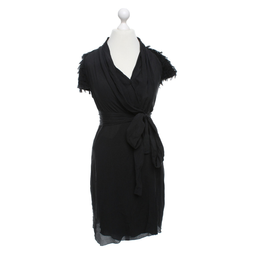 L'agence Dress Silk in Black