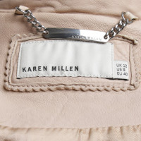 Karen Millen Giacca in pelle beige