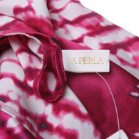 La Perla Zijden sjaal in wit / roze