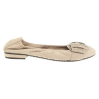 Kennel & Schmenger Chaussons/Ballerines en Cuir en Beige