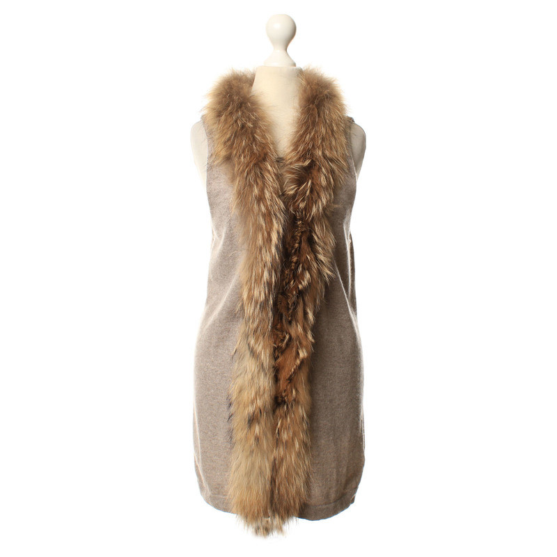 Ftc Cashmere vest with fur detail