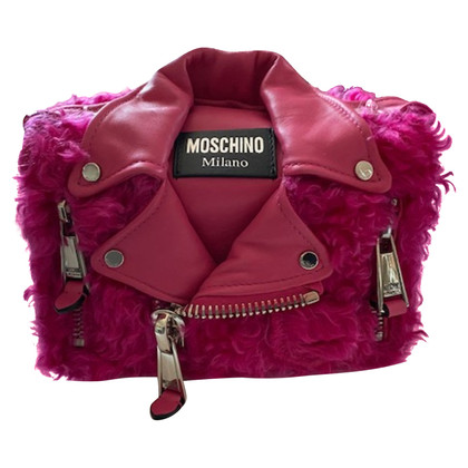Moschino Shoulder bag Leather in Fuchsia