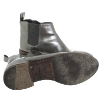 Brunello Cucinelli Ankle boots Leather in Silvery