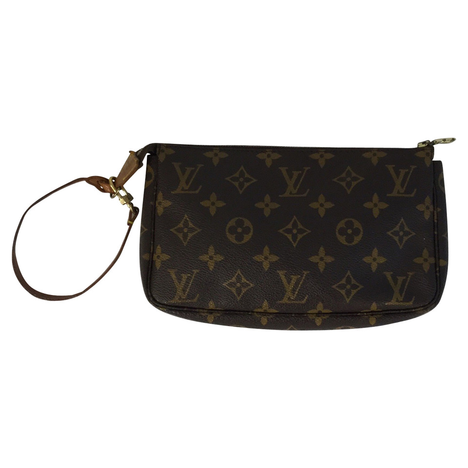 Louis Vuitton Pochette Mini aus Canvas in Braun