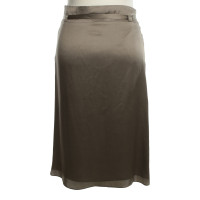 René Lezard Silk skirt in brown