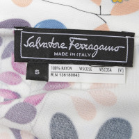 Salvatore Ferragamo Short sleeve blouse in cream white