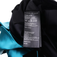 Karen Millen Satin dress in black / teal