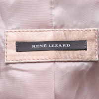 René Lezard Jacke/Mantel aus Leder in Rosa / Pink