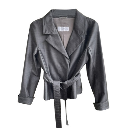 Max Mara Jacke/Mantel aus Wolle in Grau