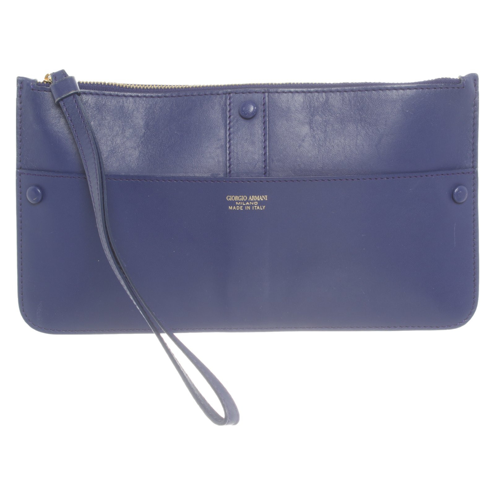 Giorgio Armani Clutch Bag Leather in Blue - Second Hand Giorgio Armani  Clutch Bag Leather in Blue buy used for 59€ (4514974)