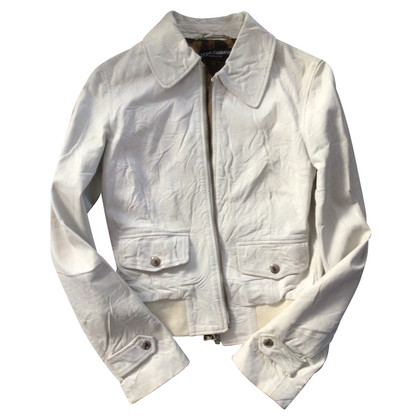 Dolce & Gabbana Jacket/Coat Leather in White