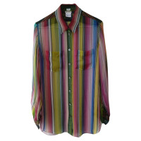 Hermès Zijden blouse met strepenpatroon