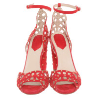 Elie Saab Sandalen aus Wildleder in Rot