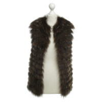 Allude Waistcoat with knit/fur