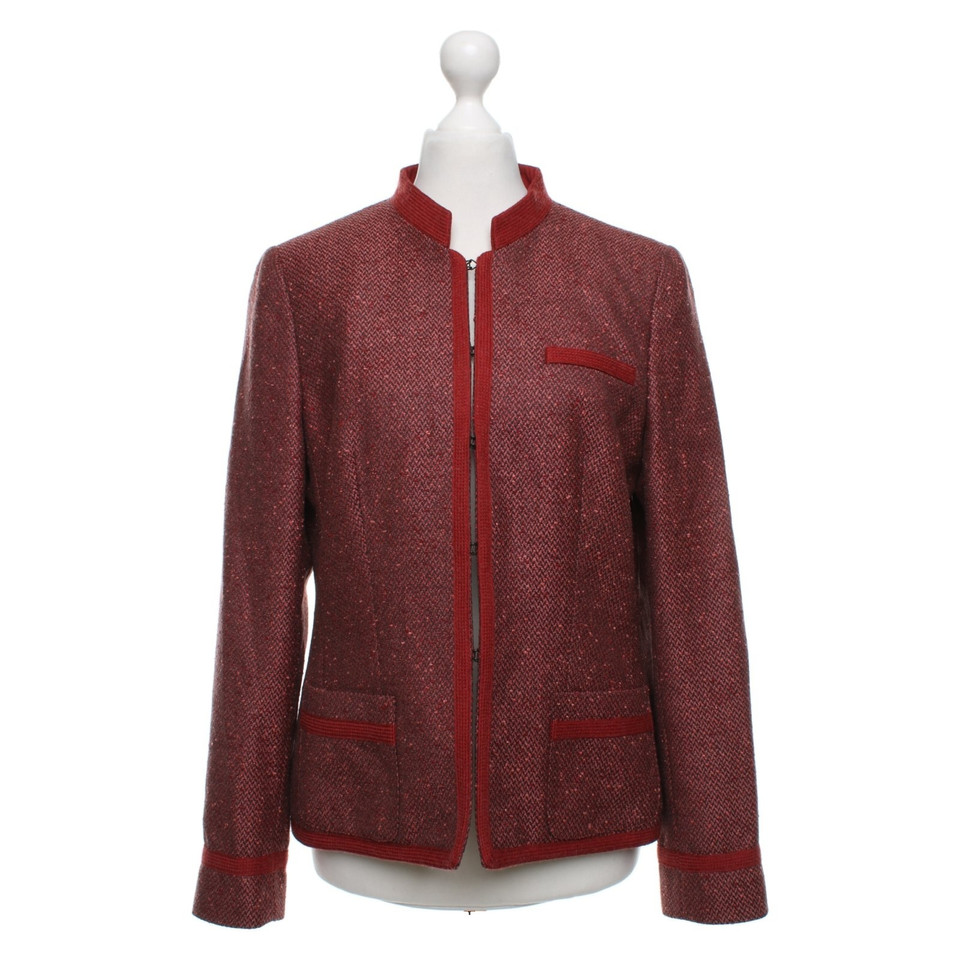 Rena Lange Giacca sportiva in tweed di colore rosso