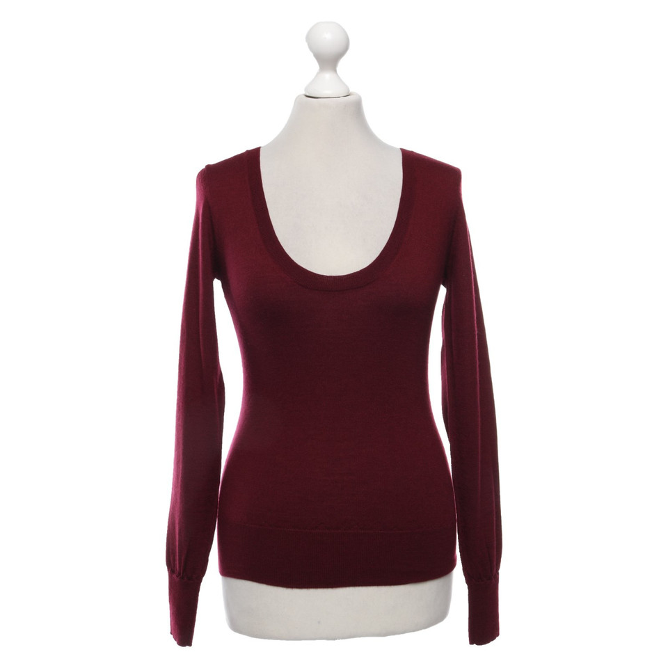 Van Laack Knitwear Wool in Bordeaux