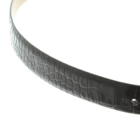 Hugo Boss Leather belt with reptile embossing