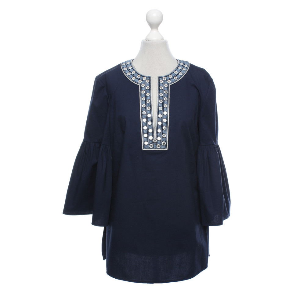 Tory Burch Top Cotton in Blue