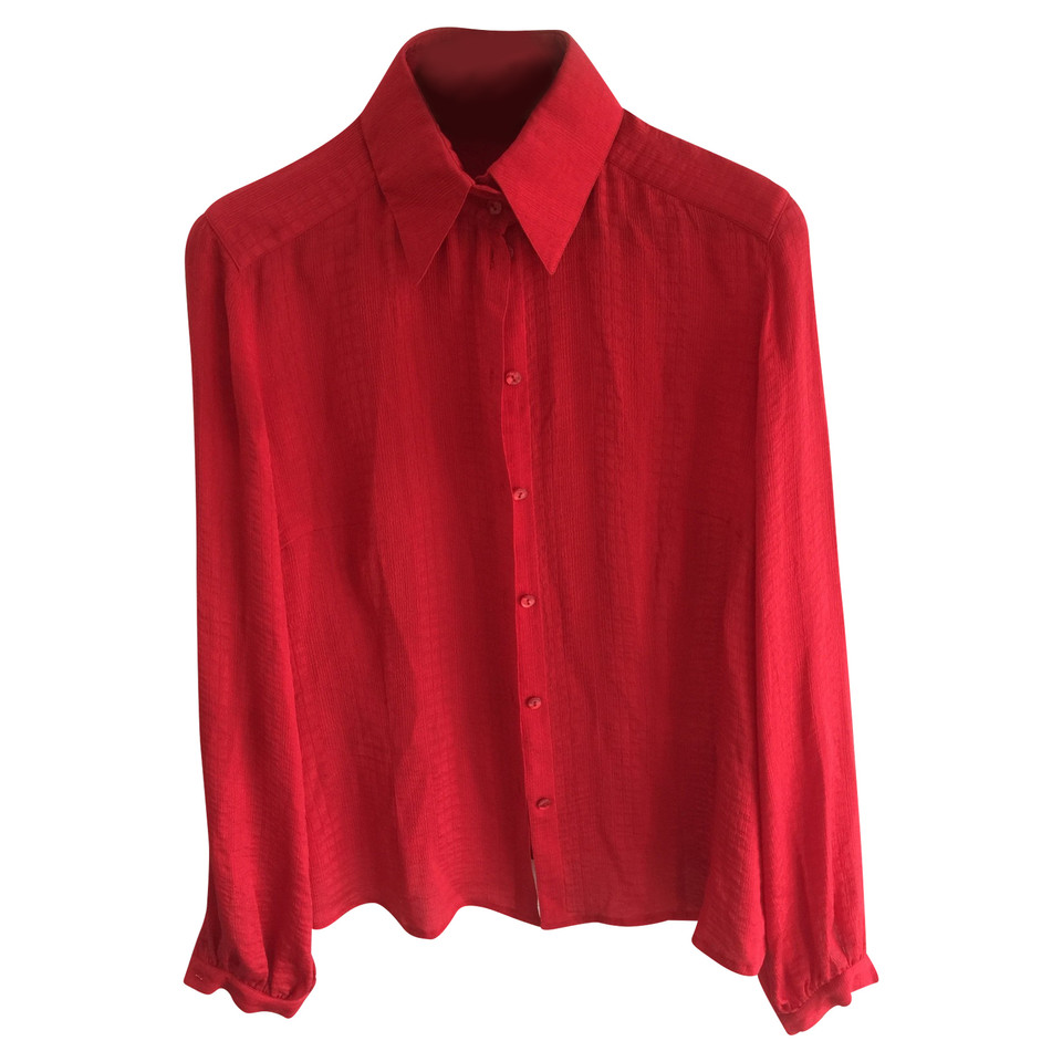 Escada Top en Soie en Rouge