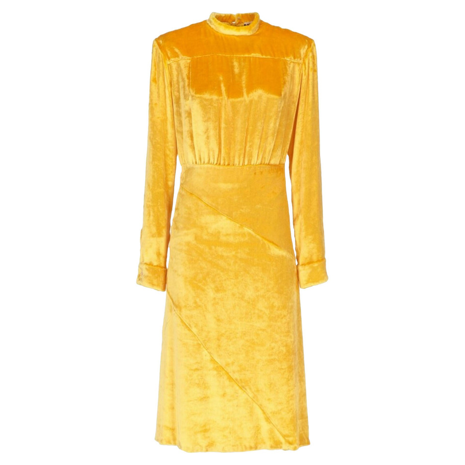 Jil Sander Kleid aus Viskose in Gelb