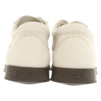 Hogan Chaussures de sport en Cuir en Crème