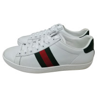 Gucci Ace Leer in Wit