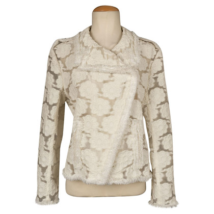 Chanel Giacca/Cappotto in Cotone in Bianco