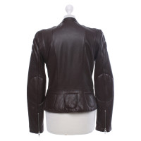 Closed Jacket/Coat Leather in Brown