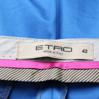 Etro Trousers Cotton in Blue