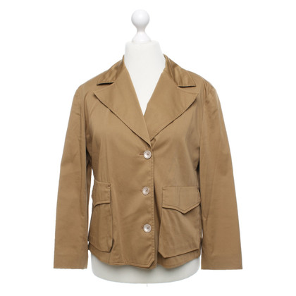 Marc Cain Jacket/Coat Cotton in Brown