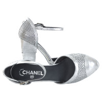 Chanel Silver plateau-Pumps