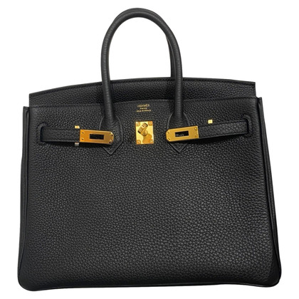 Hermès Birkin Bag 25 in Pelle in Nero