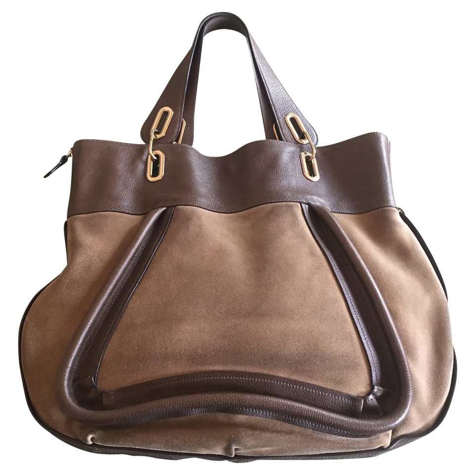 Chloé Paraty Bag Leer in Taupe