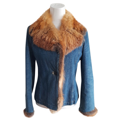 Mabrun Jacke/Mantel aus Pelz in Blau