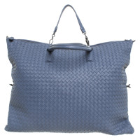 Bottega Veneta Shopper Leer in Blauw