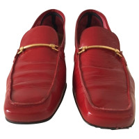Robert Clergerie Flat slippers in red patent leather