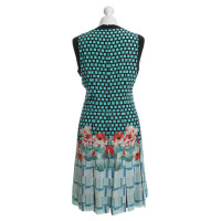 Etro zijden jurk met kleurrijke patroon