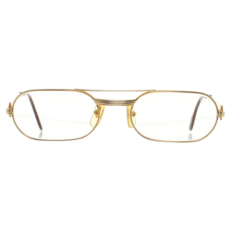 Cartier Goldfarbene Piloten-Brille