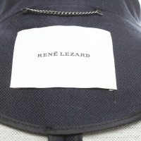 René Lezard Coat with striped pattern