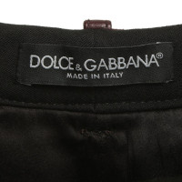 Dolce & Gabbana shorts in pelle a Bordeaux