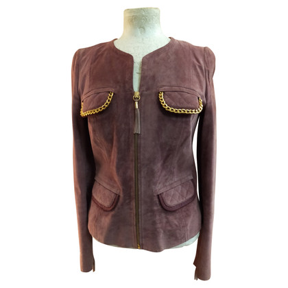 Luisa Spagnoli Jacket/Coat Leather in Pink